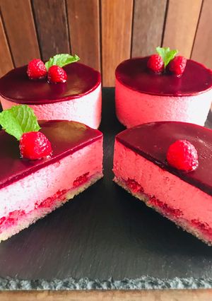 Une photo de Bavarois à la framboise