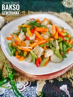 Foto resep Tumis Buncis Bakso Sederhana