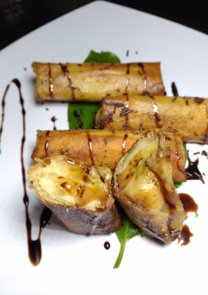 Foto resep Lumpia isi pisang keju