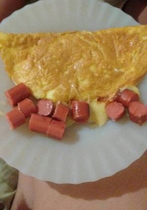 Una foto de Omelette con jamón y queso