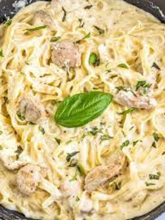 Una foto de Spaghetti con Salsa Alfredo