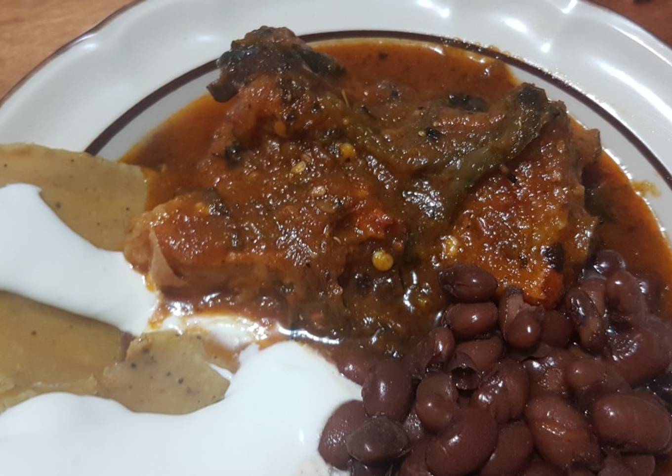 Carne de puerco con rajitas