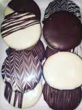 Alfajores de maicena con cobertura
