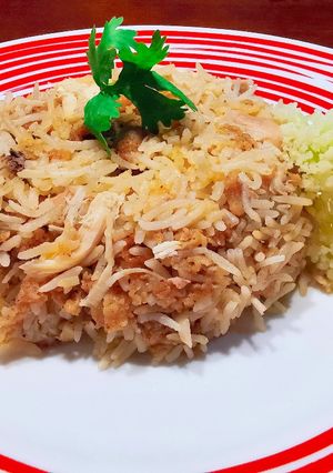 A picture of 肯德基雞飯 KFC CHICKEN RICE (INSPIRED BY DEVIL COOKED RICE).