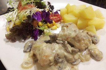 Cara Buat Creamy Chicken Mushroom (Ayam masak kream kental) Simpel