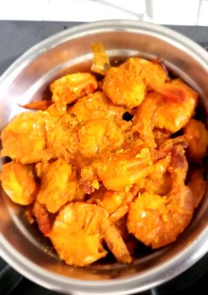 Foto resep Udang goreng kunyit