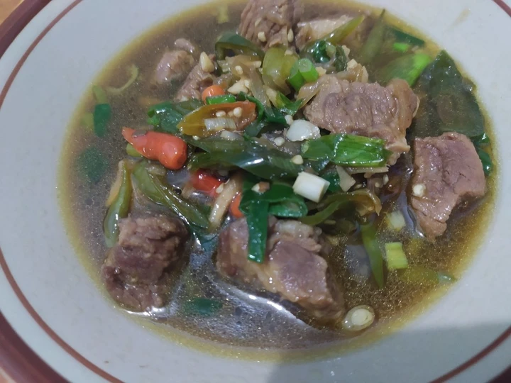 Langkah Mudah untuk Menyiapkan Resep Sapi Lada Hitam Cabai Ijo Anti Ribet, Mantap