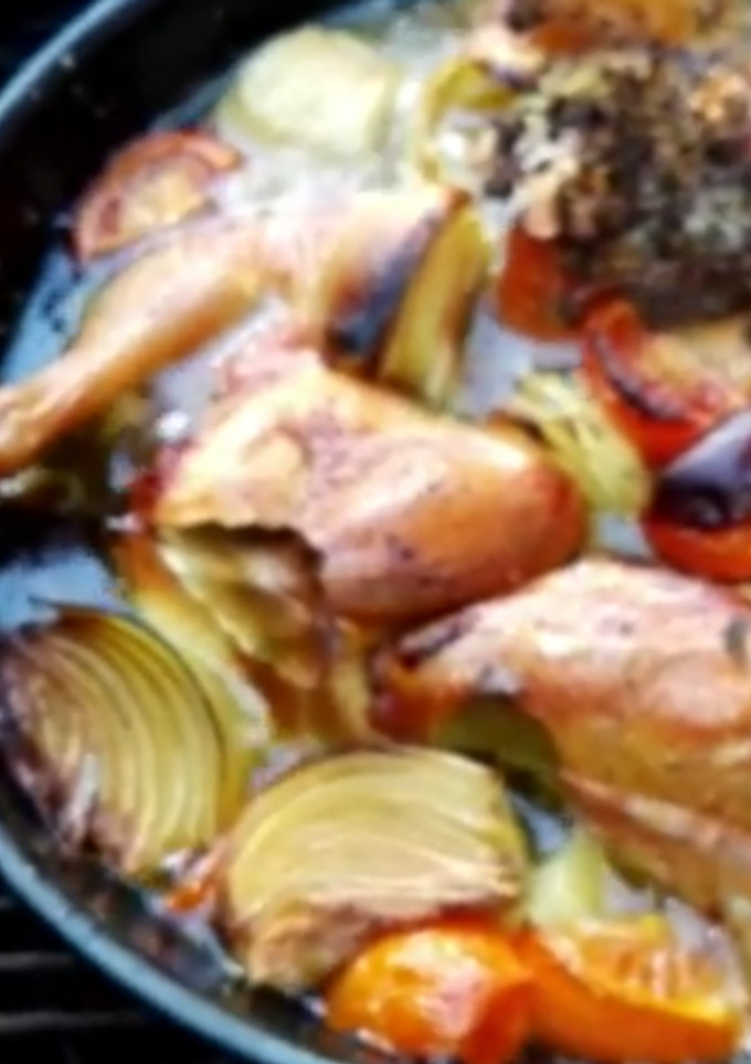 Una foto de Confitado de Pollo en barbacoa