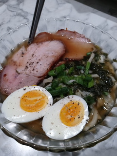 A picture of Pork Loin Chow Mein Soup.