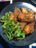 Ayam Goreng Ala mekdi dan brokoli goreng