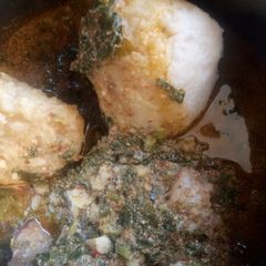 A picture of Tuwo miyar vegetable.