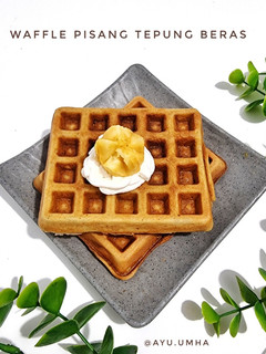 Foto resep Waffle Pisang Tepung Beras
