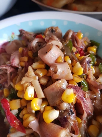 Cara Gampang Menyiapkan Resep  Cumi asin jagung manis yang Enak, Sempurna