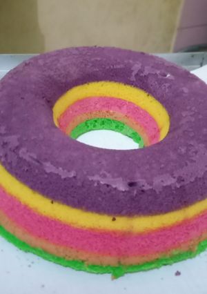 Foto resep Rainbow cake kukus
