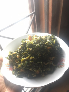 Foto resep Oseng-oseng daun singkong + daun pepaya