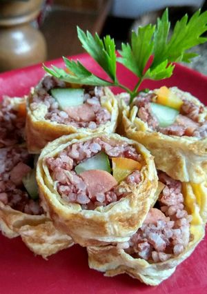 Foto resep Gimbab Nasi Merah Tanpa Nori