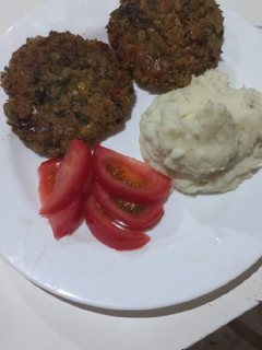 Una foto de Hamburguesas de lentejas y espinaca
