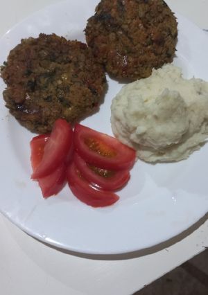 Una foto de Hamburguesas de lentejas y espinaca
