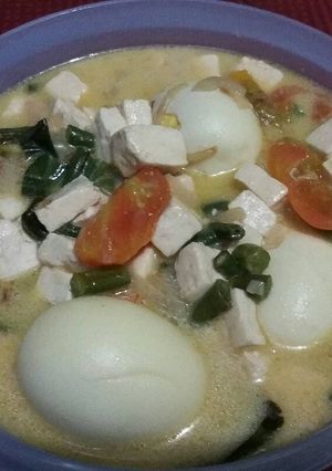 Foto resep Sayur Tahu kuah santan