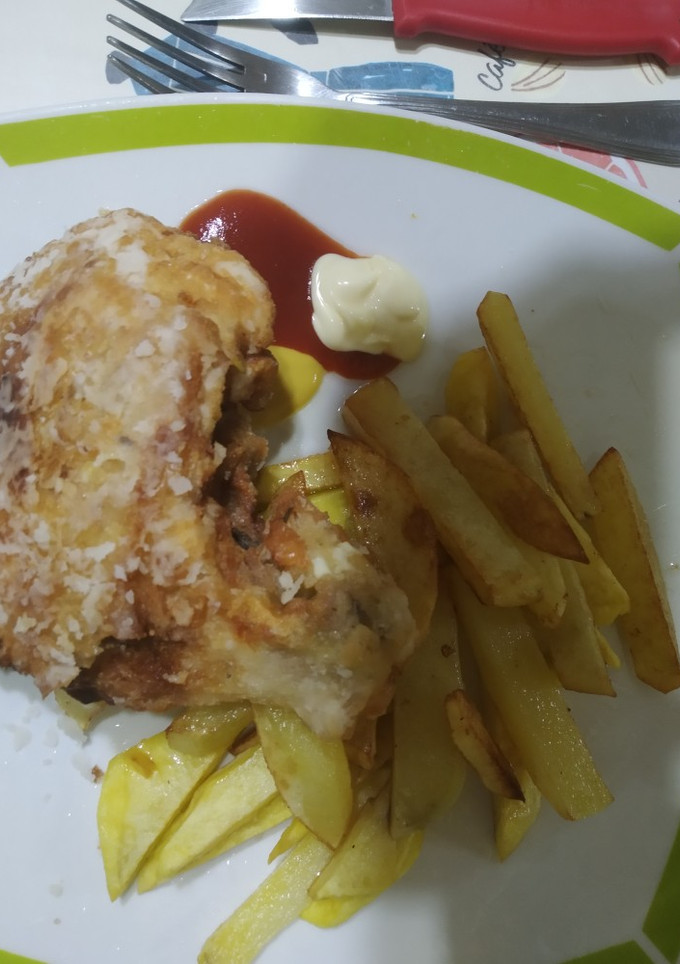 Una foto de Pollo broaster para chuparse los dedos