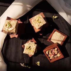 A picture of Sesame Semolina Burfi.