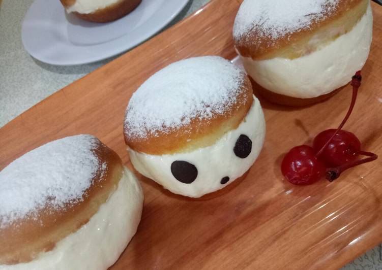 Resep Milk Cream Donuts/ Donat Korea /Korean Street food Anti Gagal