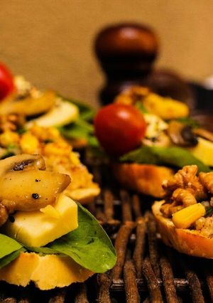 Una foto de Bruschettas mix