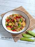 Tumis kapri jagung muda bakso