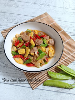 Foto resep Tumis kapri jagung muda bakso