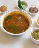 AROMATIC SPICY FLAVORFUL HEALTHY RASAM /SOUP WITH HORSE GRAM AND TOMATOES