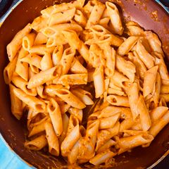 A picture of Pink sauce pasta.