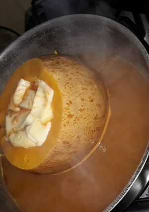 Una foto de Calabaza rellena