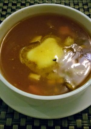 A picture of Vegetable Hot&Sour Soup.