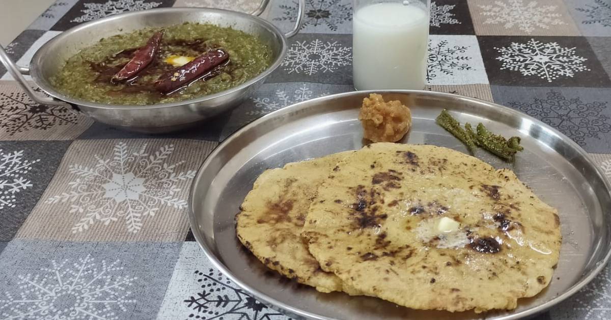 Makai ki roti & Sarson Ka Saag Recipe by Adwit Agarwal - Cookpad