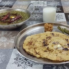 Makai ki roti & Sarson Ka Saag A picture of Makai ki roti & Sarson Ka Saag.