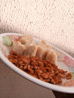 Yam da egg sauce ainihin hoton girkin