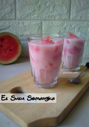 Foto resep Es Susu Semangka
