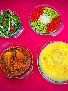 عکسی از دستور خورشت بامیه با مرغ