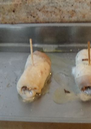 Una foto de Popietas de lomo y boletus
