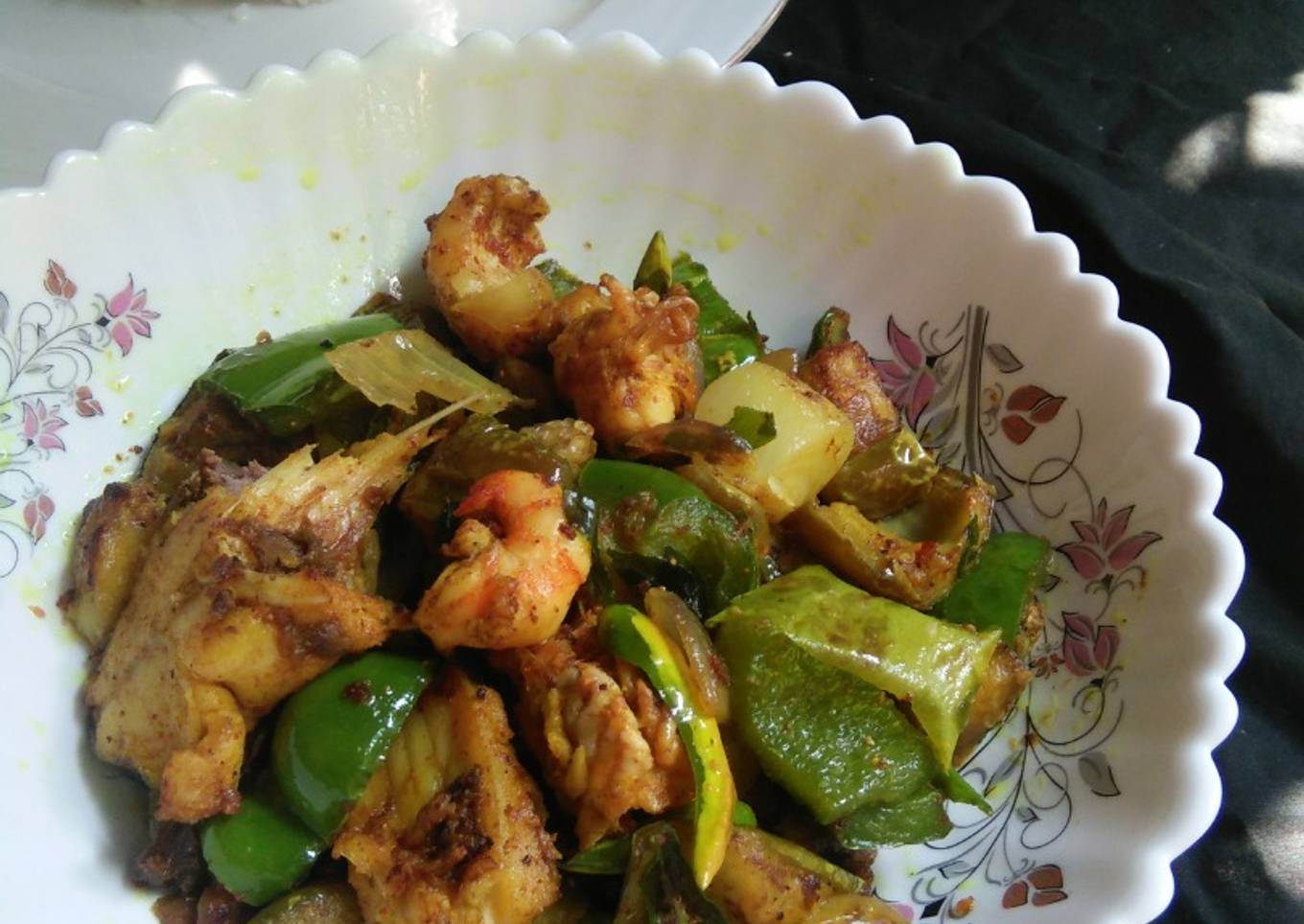 Chettinad fish fry with veggie