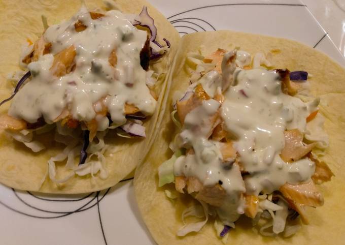 Salmon tacos recipe main photo