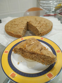 Una foto de Bizcocho de zanahoria con harina de avena sin azúcar