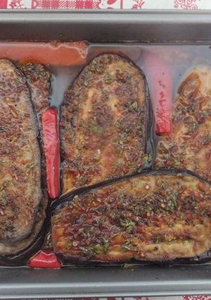Pácolt sült padlizsán recept fotója