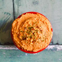 A picture of Roasted Pepper Hummus.