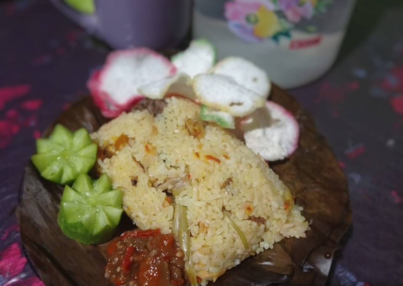 Resep Pepes Nasi ayam bumbu iris Anti Gagal