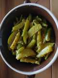 Ivy gourd or tendli sabji