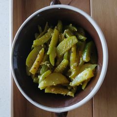 A picture of Ivy gourd or tendli sabji.