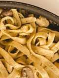 Tagliatelle com Pesto e Cogumelos