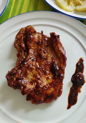Una foto de Posta de cerdo en salsa