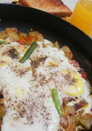 A picture of Afghani omelette.